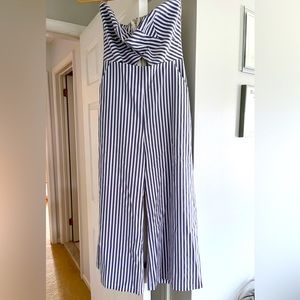 Size Small Blue & White Stripe Jumpsuit